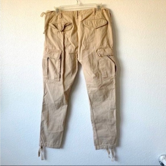 Carmar camel Khaki cargo pants pockets tan denim | size: 4 | NWT - Picture 3 of 4